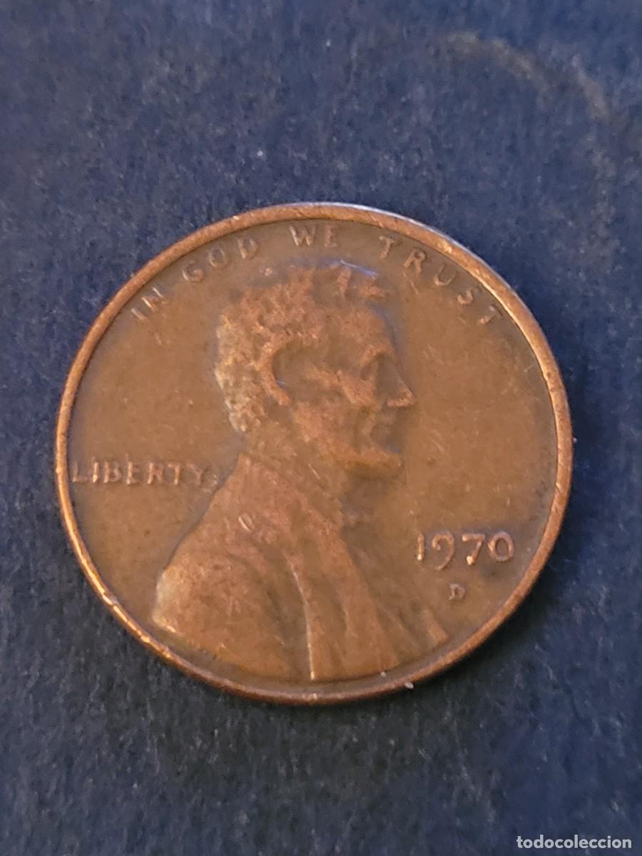 Monedas antiguas de Am&eacute;rica: Moneda 1 centavo 1970 &rdquo;D&rdquo; Estados Unidos