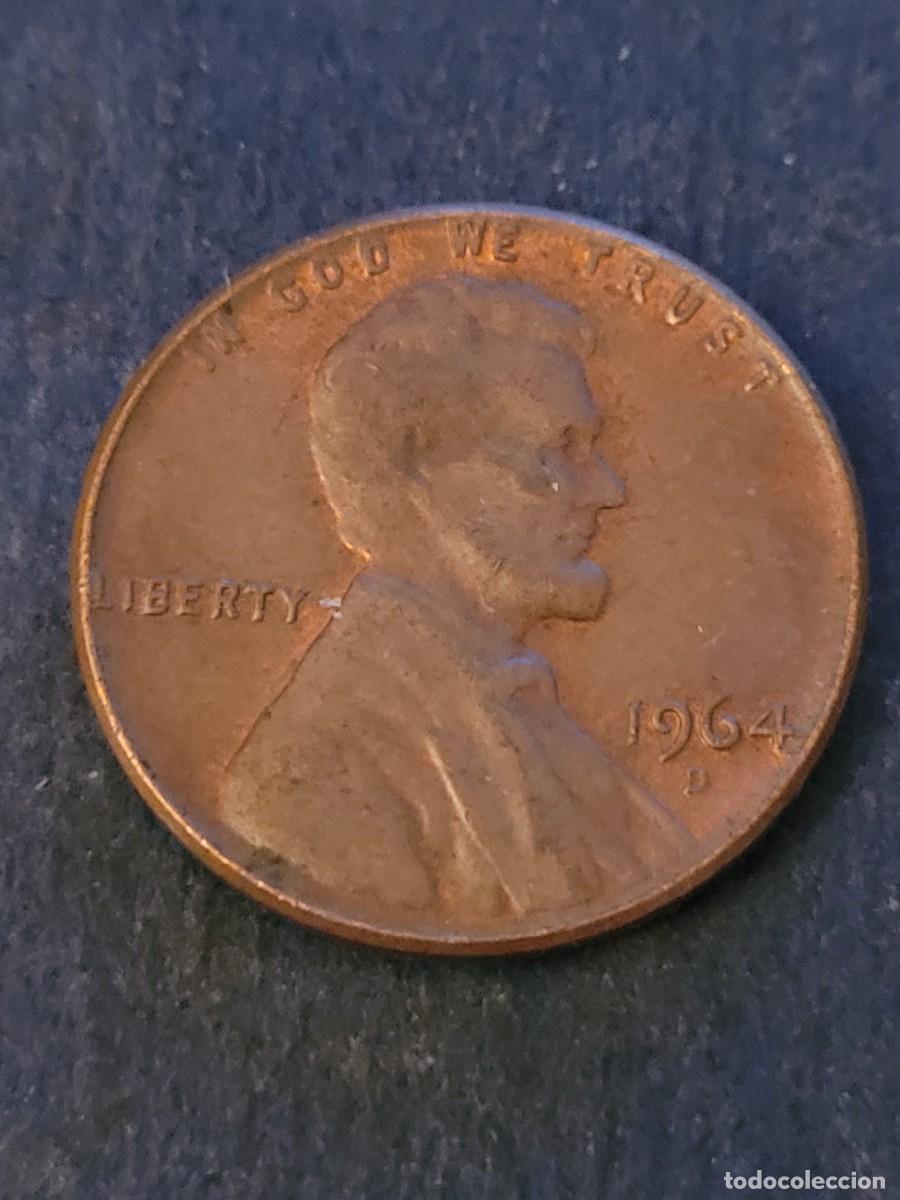 Monedas antiguas de Am&eacute;rica: Moneda 1 centavo 1964 &rdquo;D&rdquo; Estados Unidos