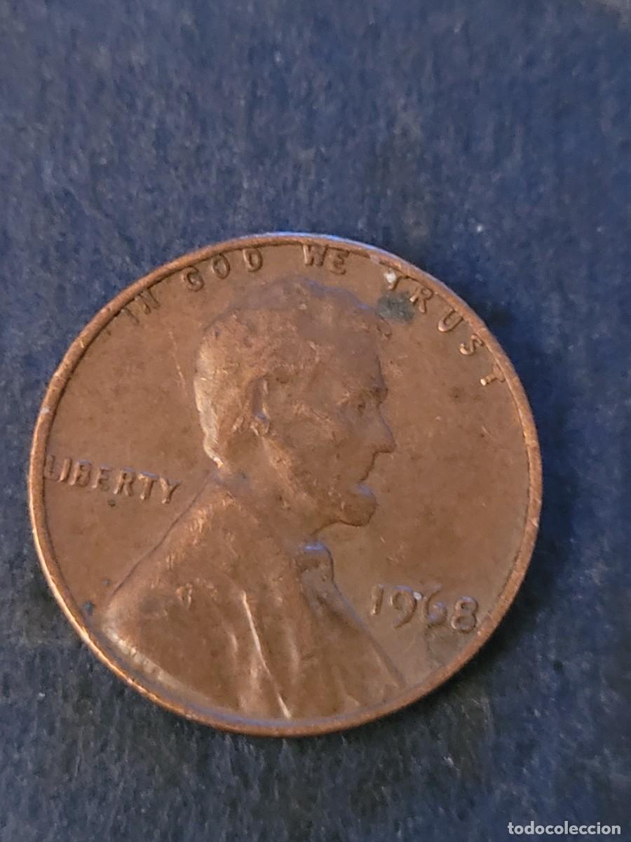 Monedas antiguas de Am&eacute;rica: Moneda 1 centavo 1968 sin ceca Estados Unidos