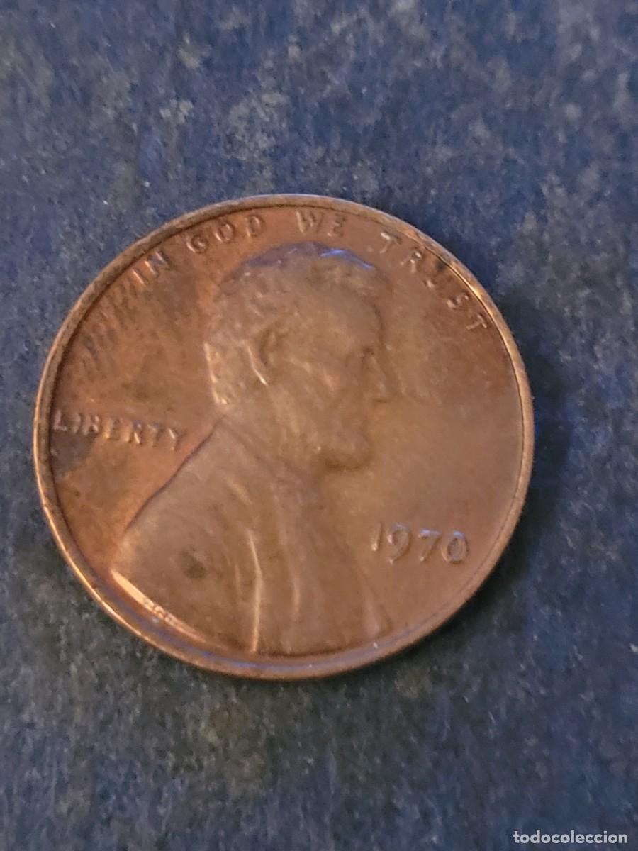 Monedas antiguas de Am&eacute;rica: Moneda 1 centavo 1970 sin ceca Estados Unidos