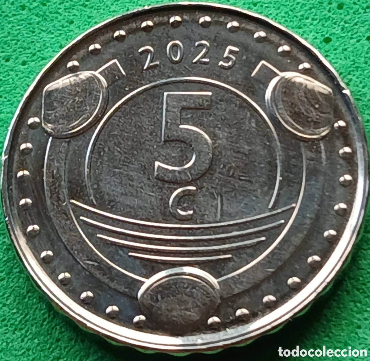 Monedas antiguas de Am&eacute;rica: Curazao 5 centavos 2025 UC#2