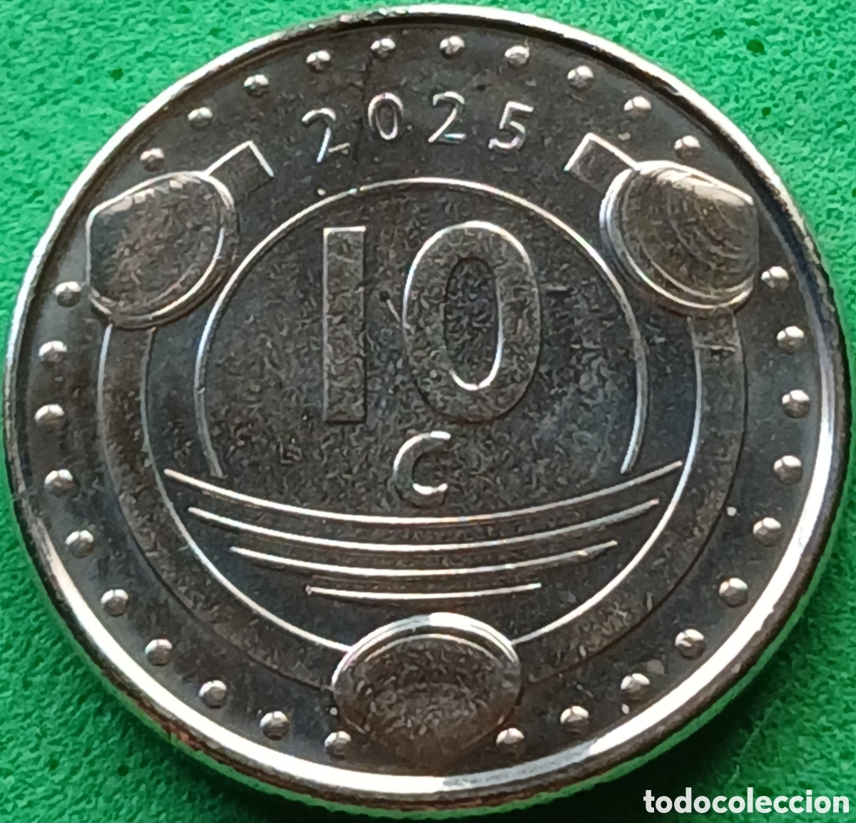 Monedas antiguas de Am&eacute;rica: Curazao 10 centavos 2025 UC#3