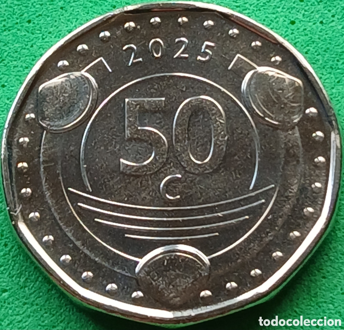 Monedas antiguas de Am&eacute;rica: Curazao 50 centavos 2025 UC#5