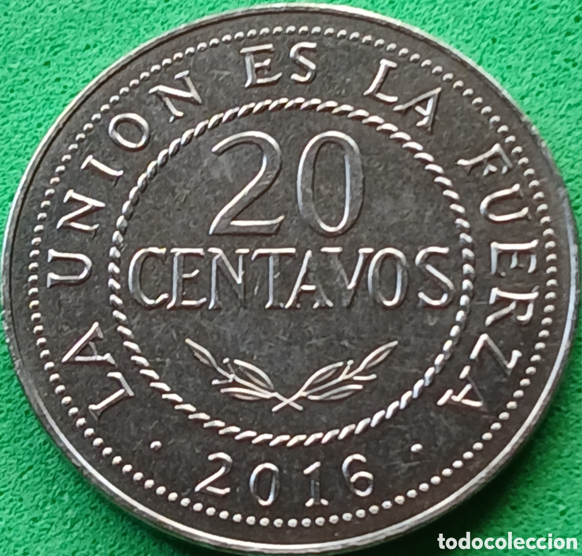 Monedas antiguas de Am&eacute;rica: Bolivia 20 centavos 2016 km#215