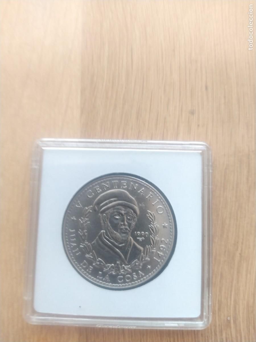 Monedas antiguas de Am&eacute;rica: 1 PESO DE CUBA,1990,V CENTENARIO. JUAN DE LA COSA. UNC,SC.