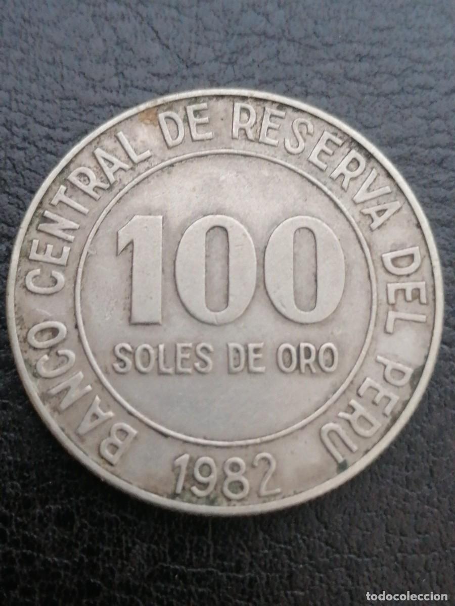 Monedas antiguas de Am&eacute;rica: Moneda cien soles de oro Per&uacute; 1982