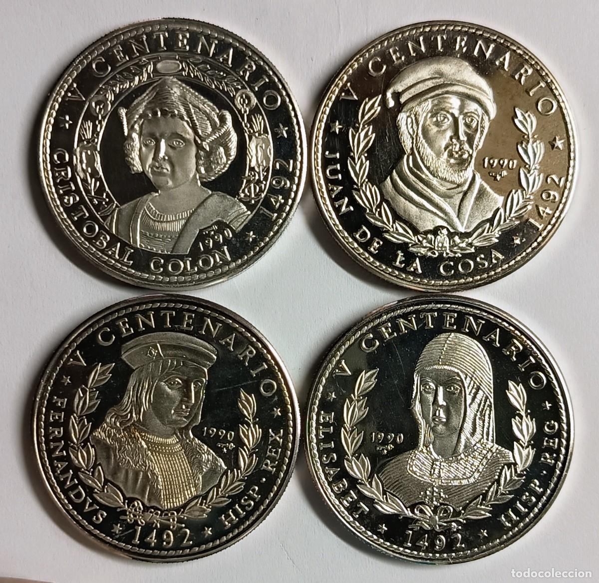 Monedas antiguas de Am&eacute;rica: CUBA. SERIE &ldquo;V CENTENARIO&rdquo;. 1990. 10 PESOS. PLATA. PROOF. ,999. 31,10 gramos (1 oz. X 4). MUY ESCASA