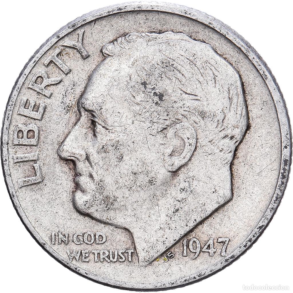 Monedas antiguas de Am&eacute;rica: [#1224201] Estados Unidos, Dime, Roosevelt Dime, 1947, Philadelphia, Plata, MBC, KM:195