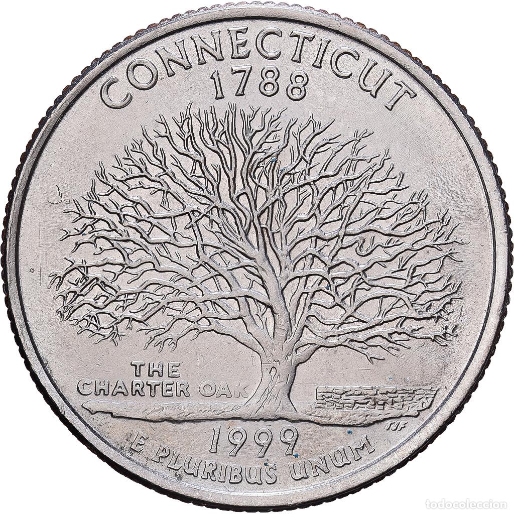 Monedas antiguas de Am&eacute;rica: [#1224299] Estados Unidos, Quarter, Connecticut, 1999, Denver, Cobre - n&iacute;quel recubierto