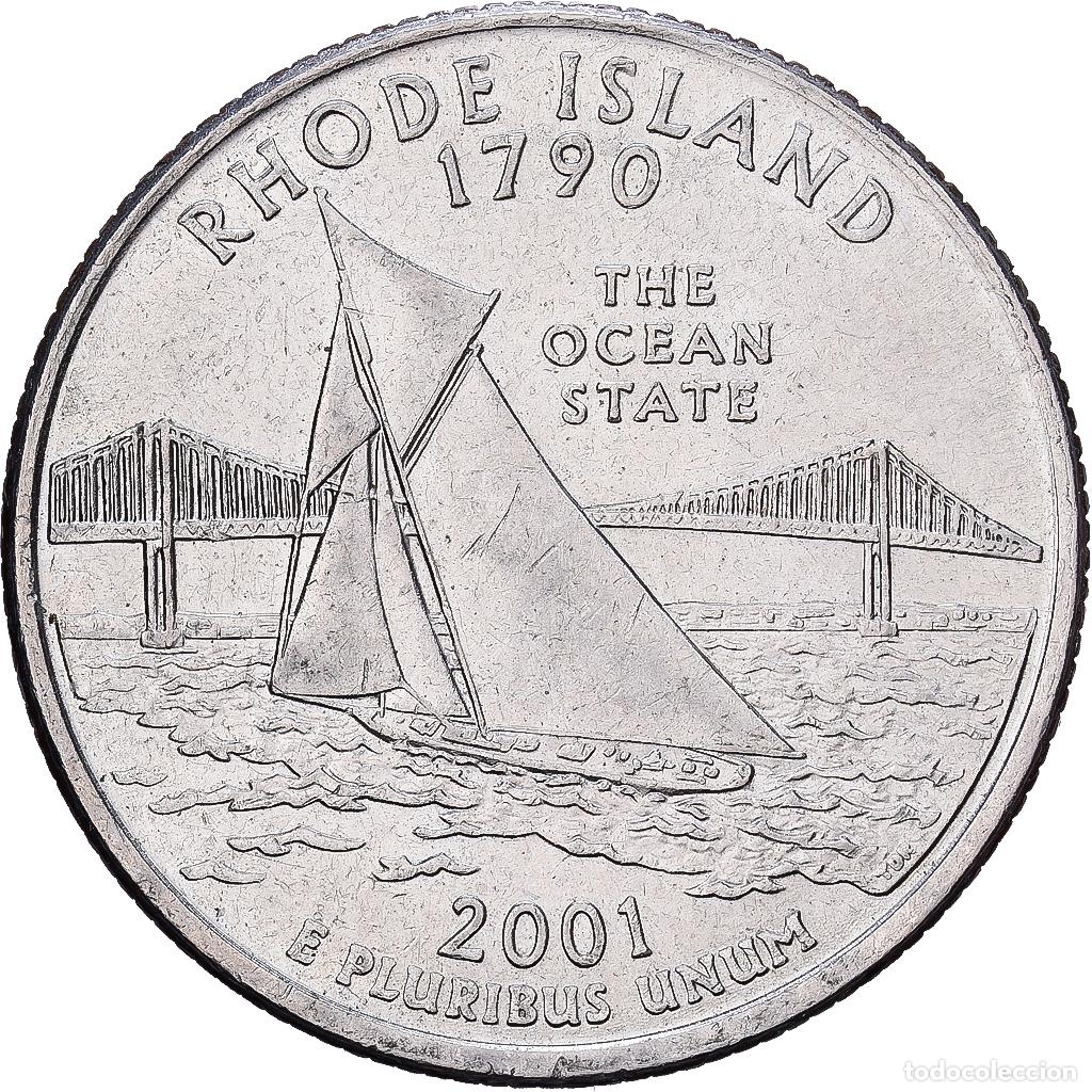 Monedas antiguas de Am&eacute;rica: [#1224304] Estados Unidos, Quarter, Rhode Island, 2001, Denver, Cobre - n&iacute;quel recubierto