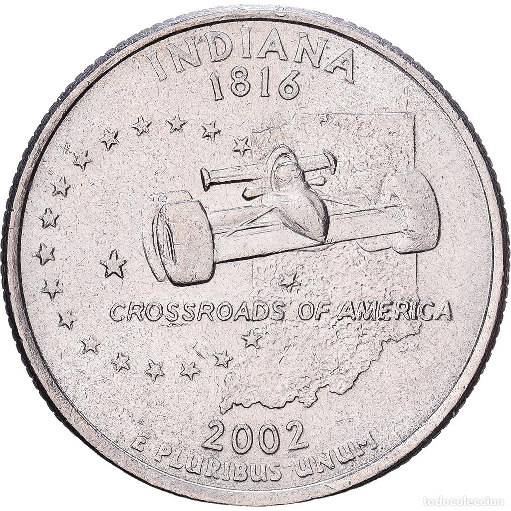 Monedas antiguas de Am&eacute;rica: [#1224306] Estados Unidos, Quarter, Indiana, 2002, Philadelphia, Cobre - n&iacute;quel recubierto