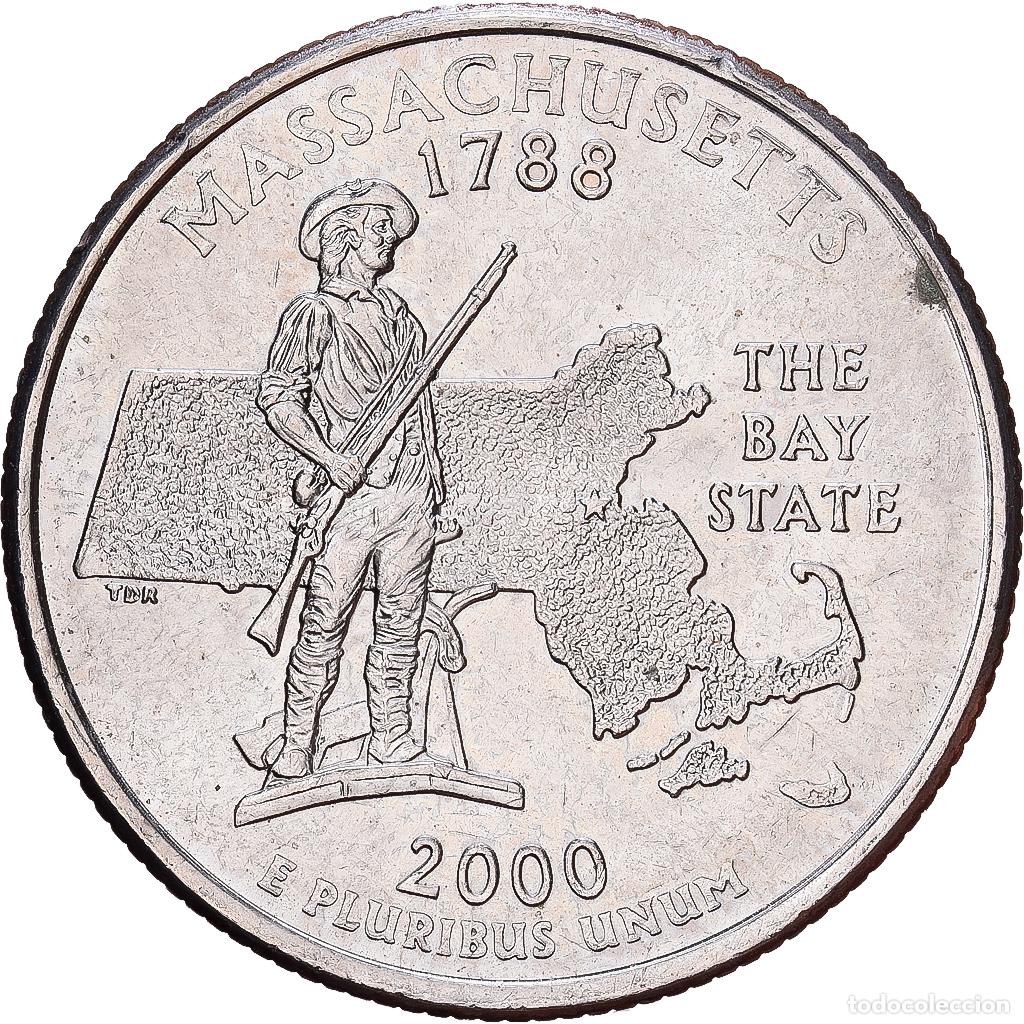 Monedas antiguas de Am&eacute;rica: [#1224307] Estados Unidos, Quarter, Massachusetts, 2000, U.S. Mint, Cobre - n&iacute;quel