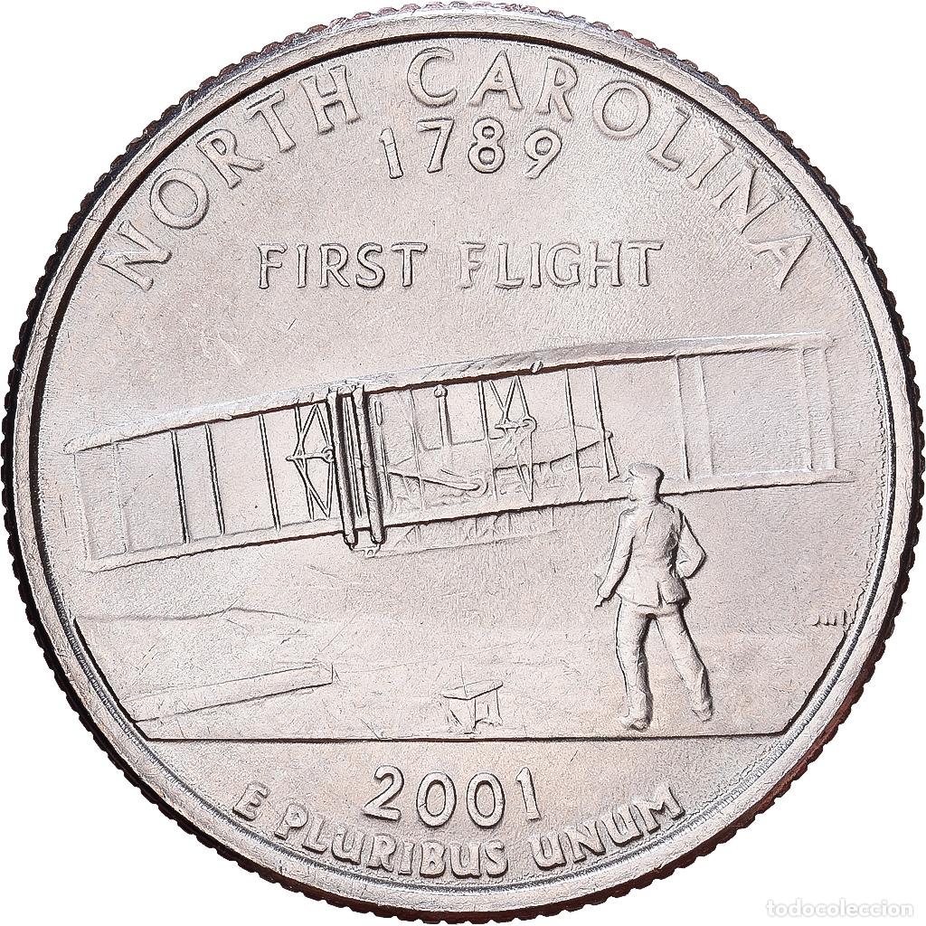 Monedas antiguas de Am&eacute;rica: [#1224309] Estados Unidos, Quarter, North Carolina, 2001, Philadelphia, Cobre - n&iacute;quel