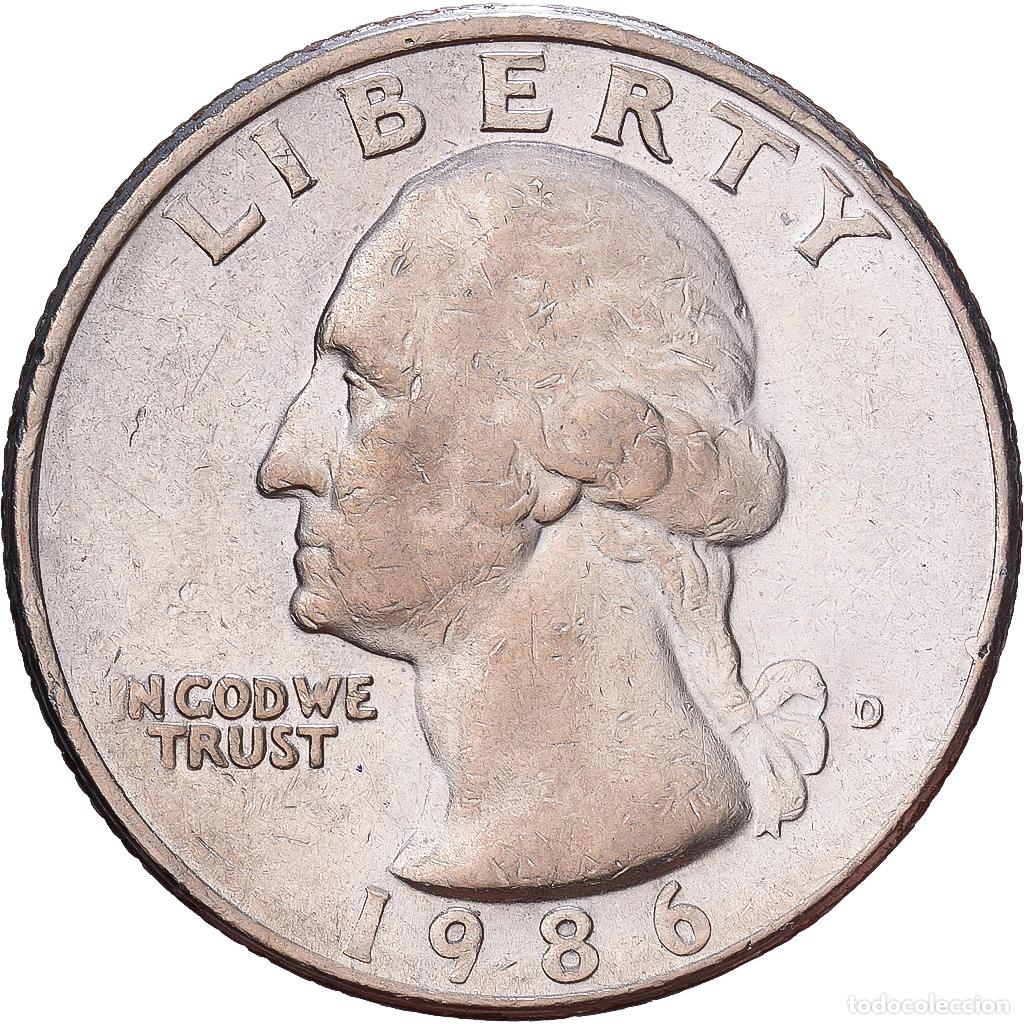 Monedas antiguas de Am&eacute;rica: [#1224311] Estados Unidos, Quarter, Washington Quarter, 1986, Denver, Cobre - n&iacute;quel