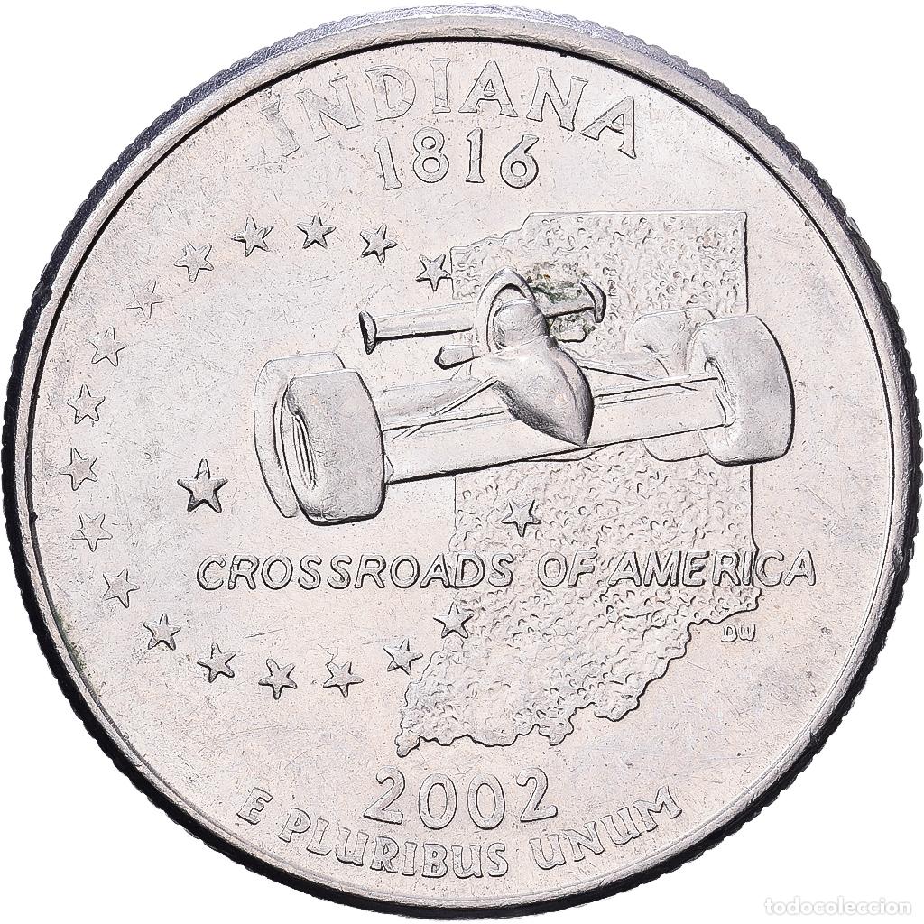 Monedas antiguas de Am&eacute;rica: [#1224316] Estados Unidos, Quarter, Indiana, 2002, Denver, Cobre - n&iacute;quel recubierto de