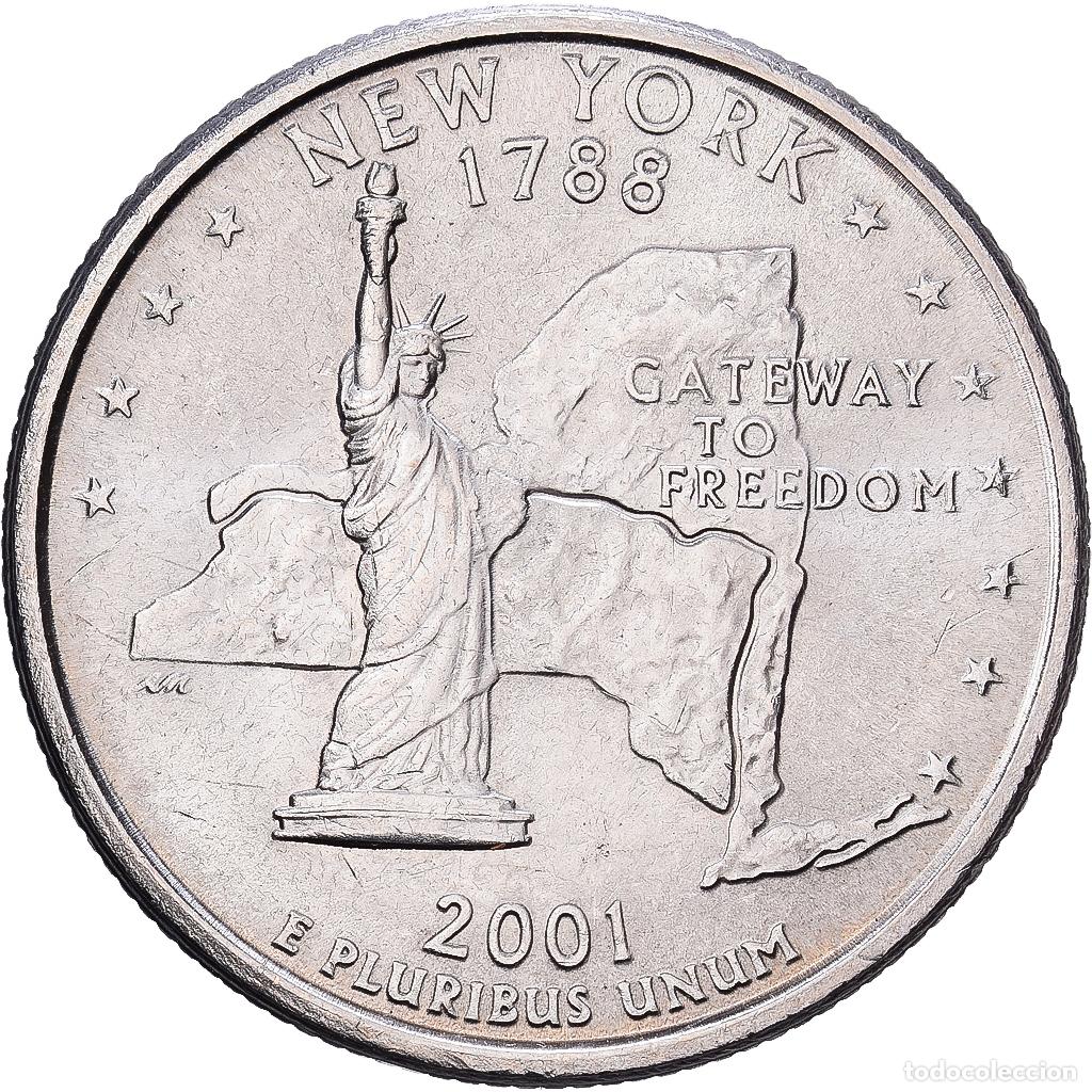 Monedas antiguas de Am&eacute;rica: [#1224322] Estados Unidos, Washington Quarter, New York, 2001, Philadelphia, Cobre -