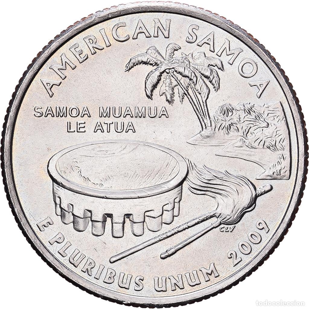 Monedas antiguas de Am&eacute;rica: [#1224325] Estados Unidos, Quarter, Quarter Dollar, 2009, Denver, American Samoa, Cobre -