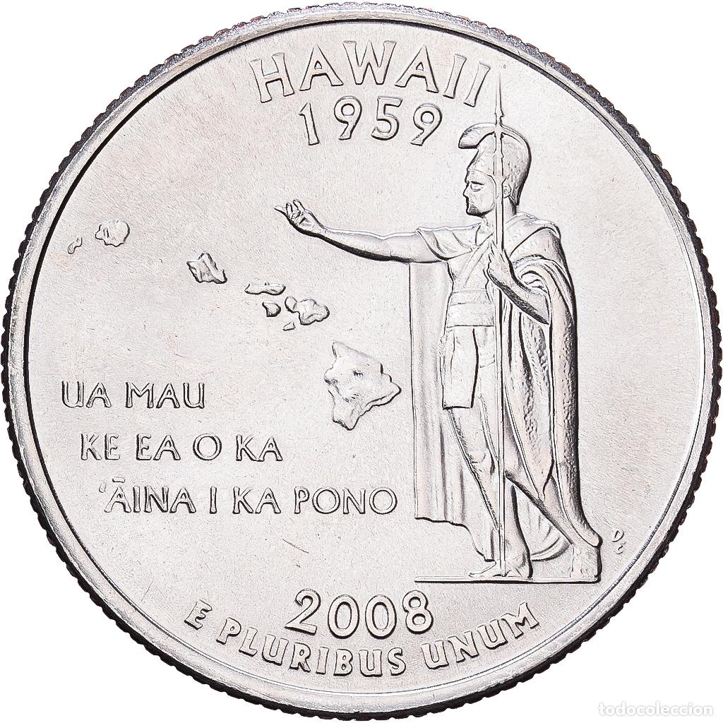Monedas antiguas de Am&eacute;rica: [#1224330] Estados Unidos, Quarter, Hawaii, 2008, Denver, Cobre - n&iacute;quel recubierto de