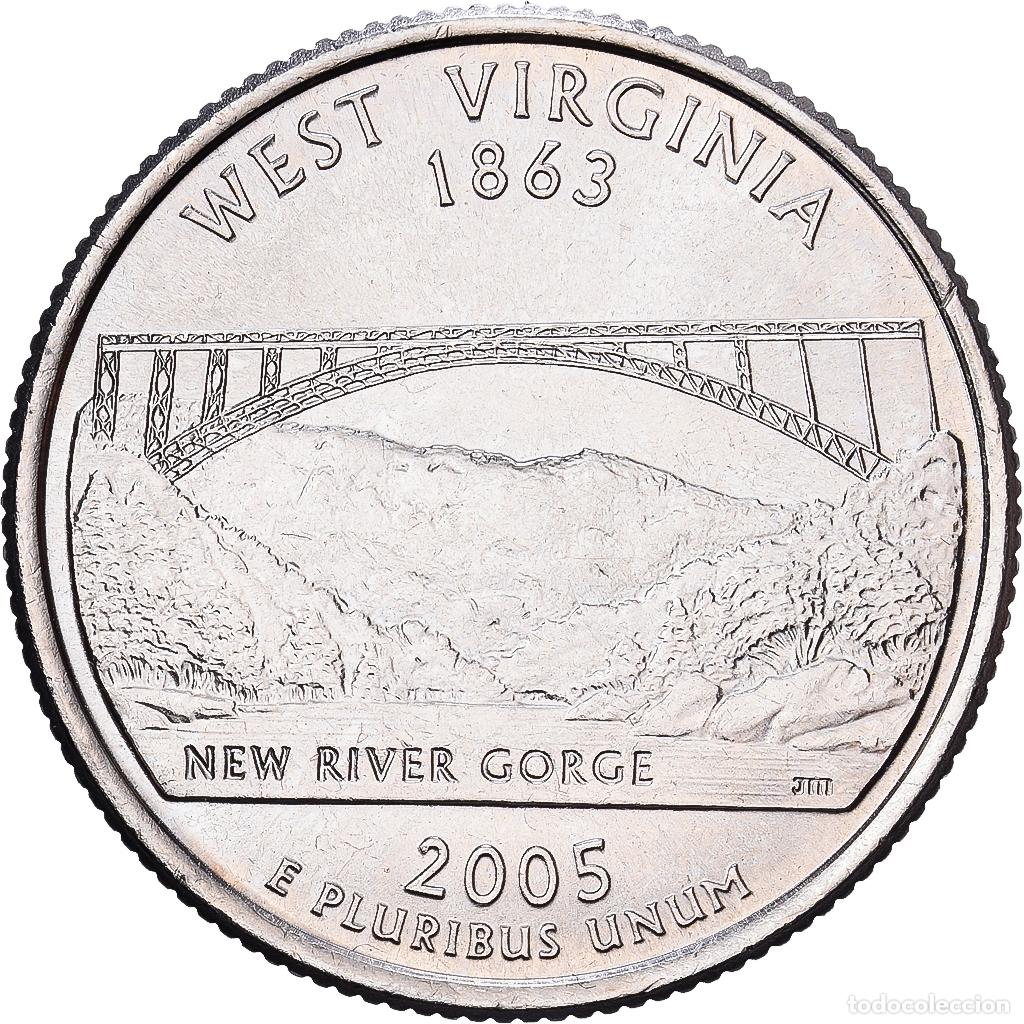 Monedas antiguas de Am&eacute;rica: [#1224333] Estados Unidos, quarter dollar, West Virginia, 2005, Philadelphia, Cobre -