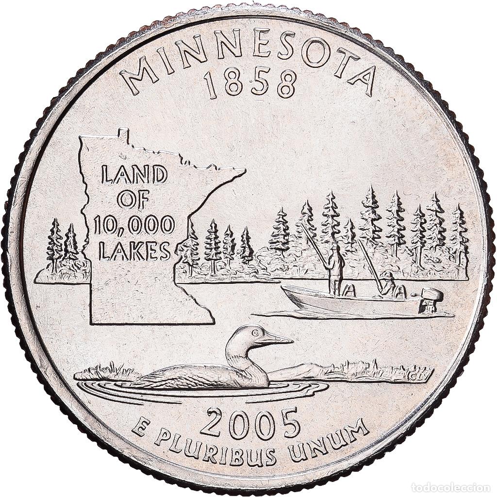 Monedas antiguas de Am&eacute;rica: [#1224335] Estados Unidos, Quarter, Minnesota, 2005, Philadelphia, Cobre - n&iacute;quel