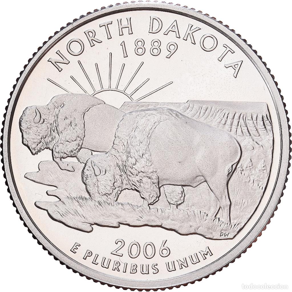 Monedas antiguas de Am&eacute;rica: [#1224344] Estados Unidos, Quarter, 2006, San Francisco, NORTH DAKOTA, Cobre - n&iacute;quel