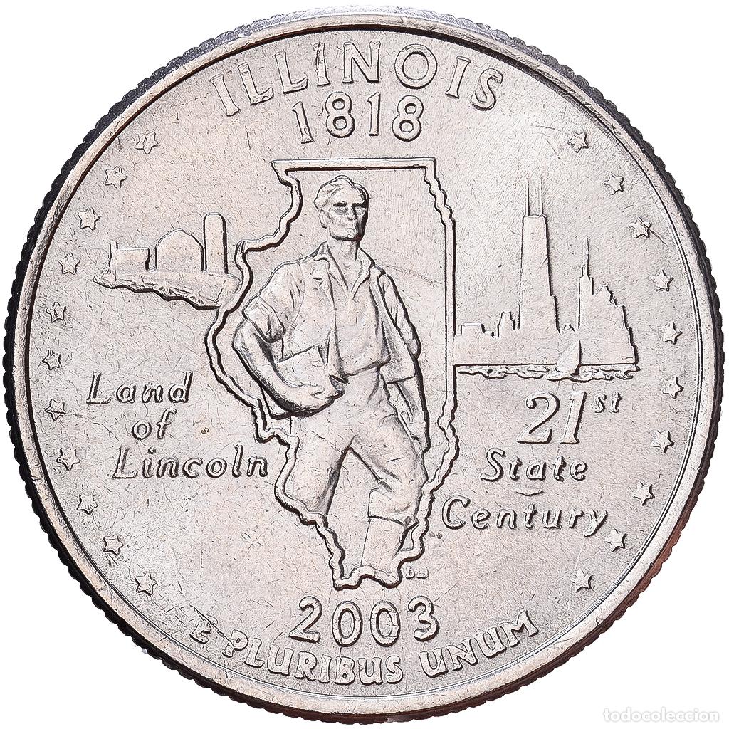 Monedas antiguas de Am&eacute;rica: [#1224340] Estados Unidos, Quarter, Quarter Dollar, 2003, Philadelphia, Illinois 1818