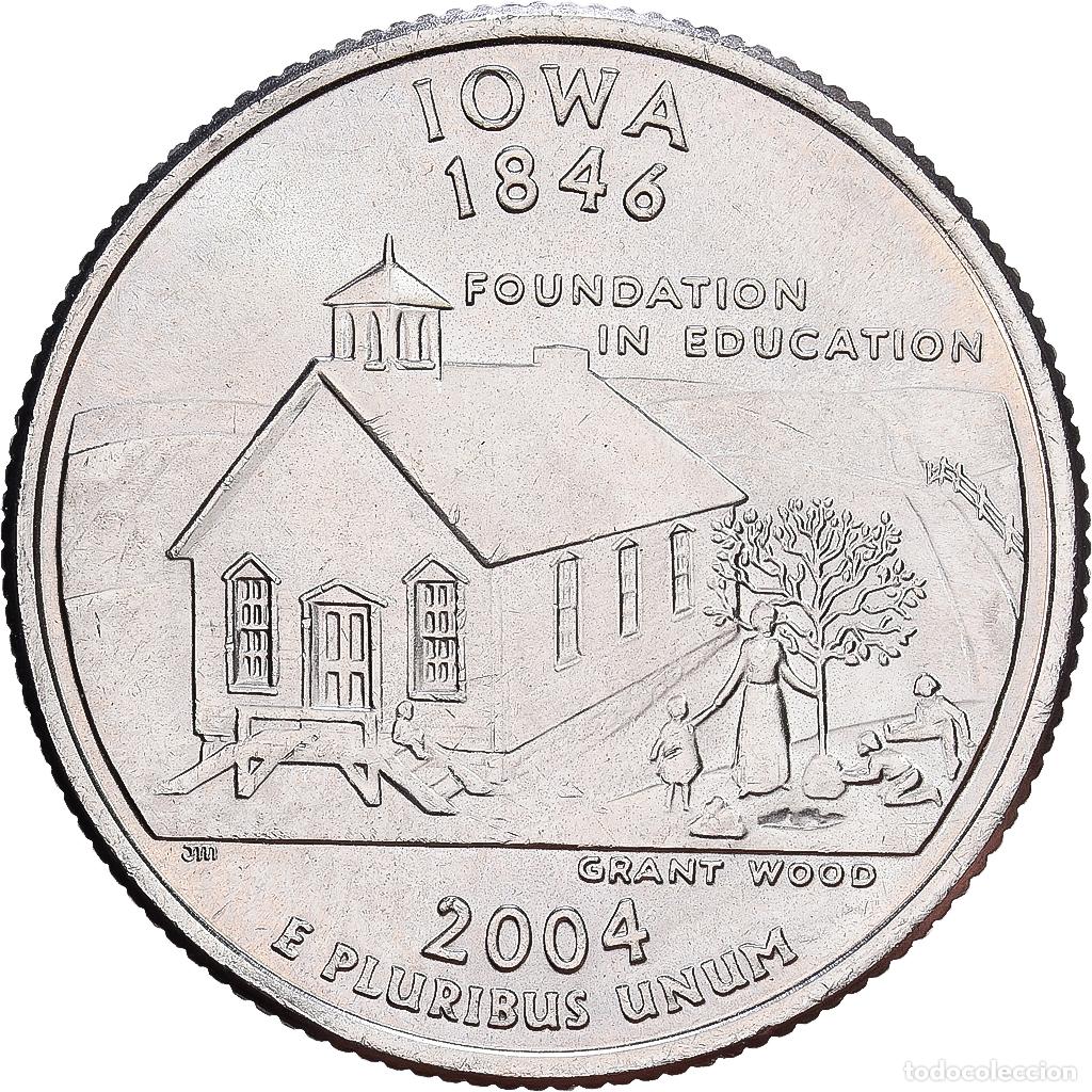 Monedas antiguas de Am&eacute;rica: [#1224352] Estados Unidos, Quarter, Iowa, 2004, U.S. Mint, Cobre - n&iacute;quel recubierto de