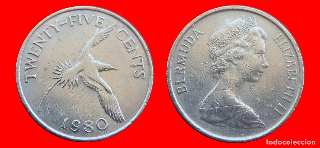 Monedas antiguas de Am&eacute;rica: 25 CENTAVOS 1980 BERMUDA-153338