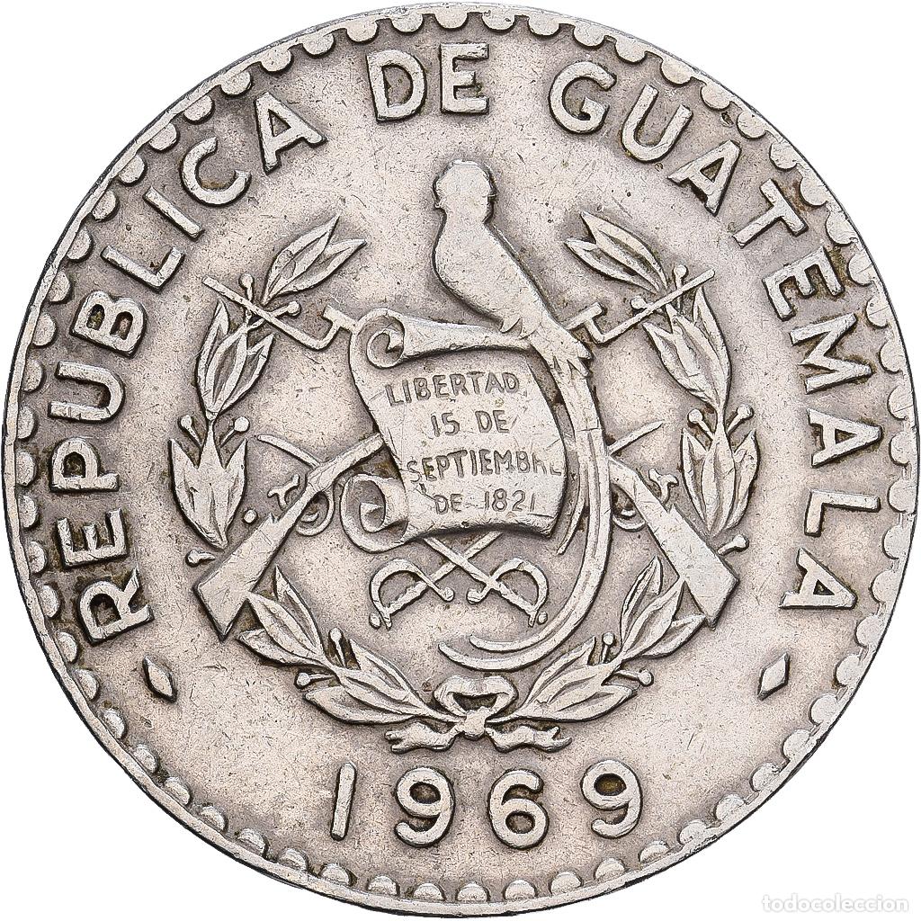Monedas antiguas de Am&eacute;rica: [#1224380] Guatemala, 25 Centavos, 1969, Cobre - n&iacute;quel, SC, KM:269