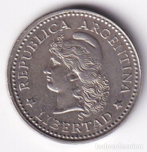 Monedas antiguas de Am&eacute;rica: MONEDA ARGENTINA - 5 CENTAVOS - 1958 - LIBERTAD - REP. DE ARGENTINA - EBC/SC