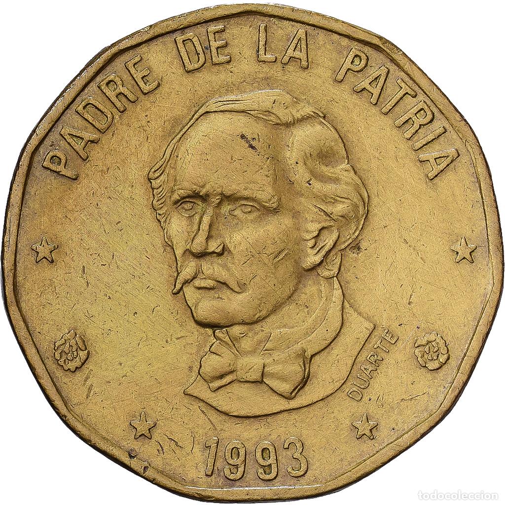 Monedas antiguas de Am&eacute;rica: [#1224394] Rep&uacute;blica Dominicana, Peso, 1993, Lat&oacute;n, MBC, KM:80.2