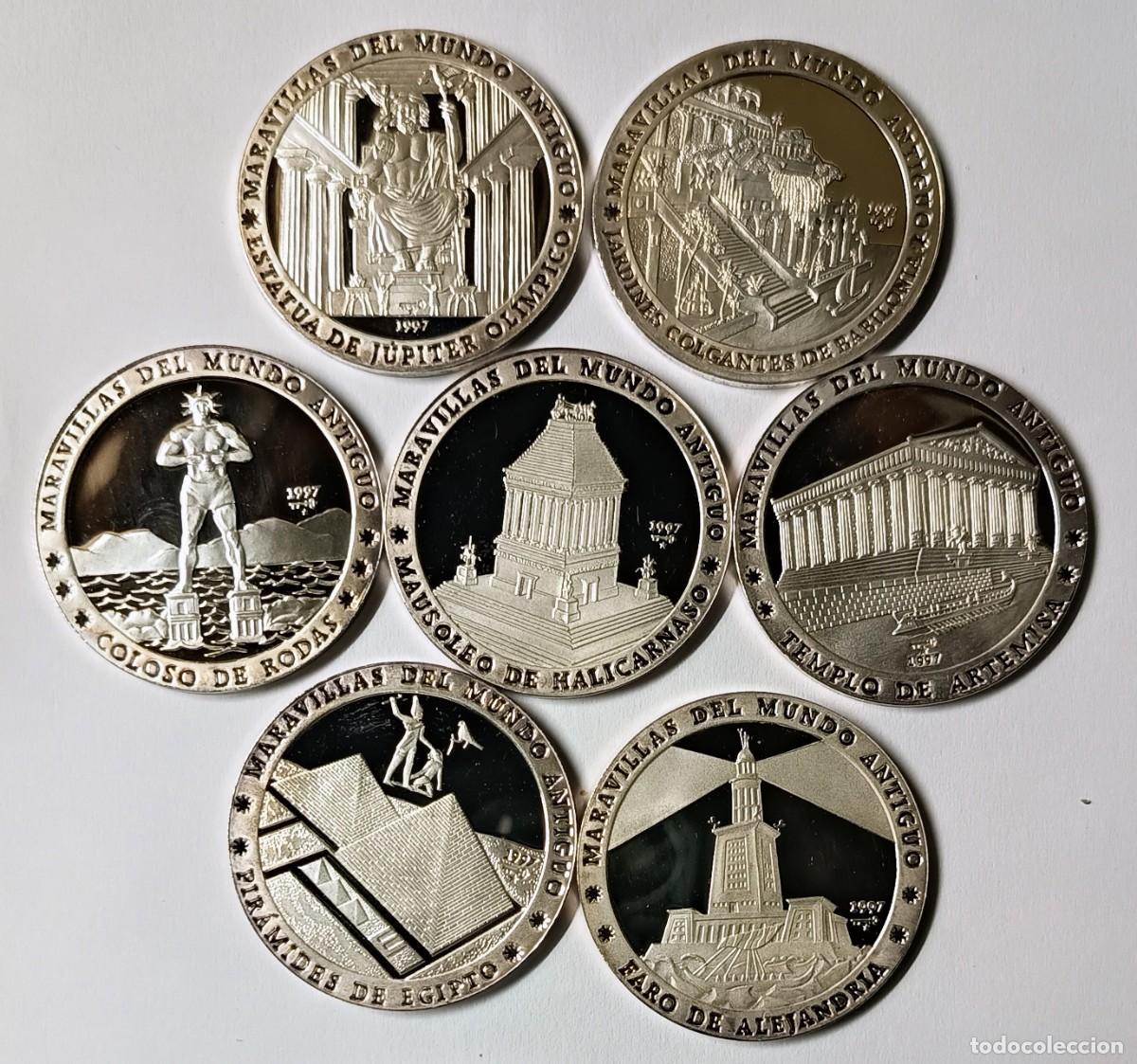 Monedas antiguas de Am&eacute;rica: CUBA. SERIE &ldquo;MARAVILLAS DEL MUNDO ANTIGUO&rdquo;. 1997. 7x10 PESOS. PLATA. PROOF. ,999. 15 grs. ESCASAS