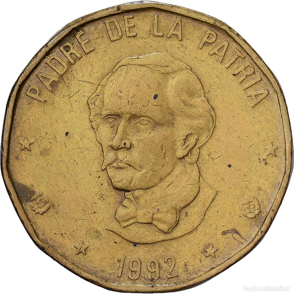Monedas antiguas de Am&eacute;rica: [#1224395] Rep&uacute;blica Dominicana, Peso, 1992, Lat&oacute;n, MBC, KM:80.1