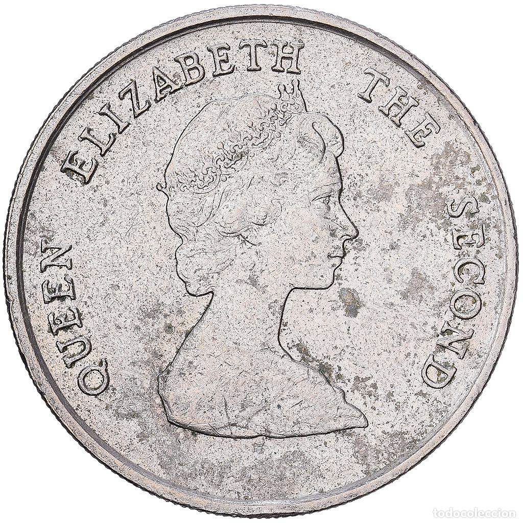 Monedas antiguas de Am&eacute;rica: [#1224405] Estados del Caribe Oriental , Elizabeth II, 25 Cents, 1987, Cobre - n&iacute;quel