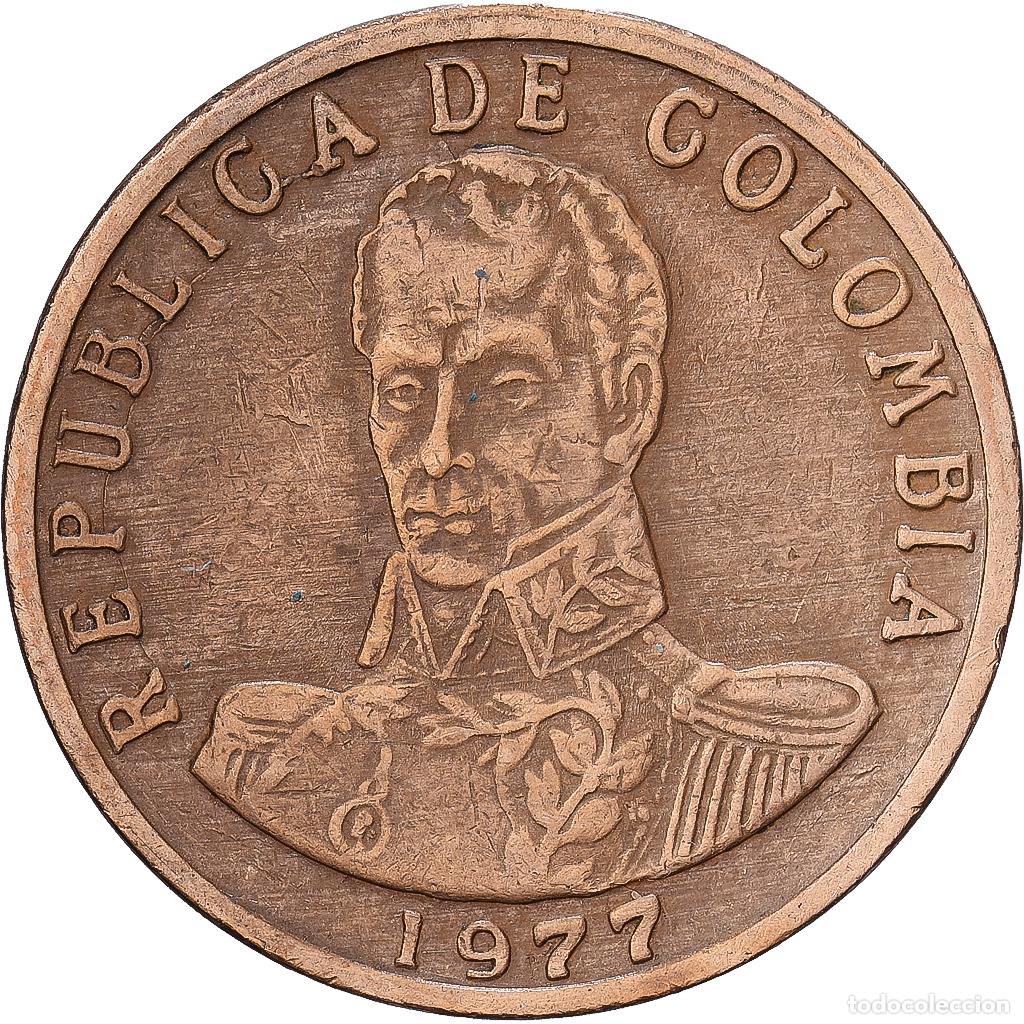 Monedas antiguas de Am&eacute;rica: [#1224424] Colombia, 2 Pesos, 1977, Bronce, BC+, KM:263