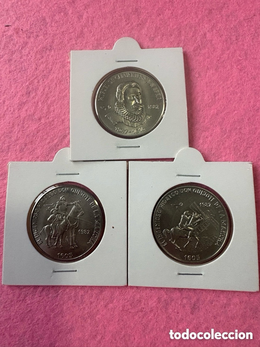 Monedas antiguas de Am&eacute;rica: SALIDA TODO A 1&euro;, Serie completa 3 monedas SC, 1 peso 1982 Cuba (A1)