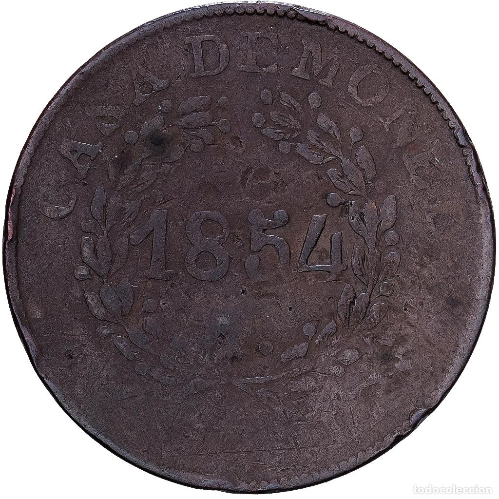 Monedas antiguas de Am&eacute;rica: [#1224591] Argentina, BUENOS AIRES, 2 Reales, 1854, Cobre, BC+, KM:9