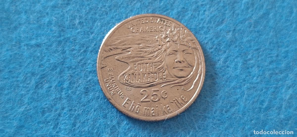 Monedas antiguas de Am&eacute;rica: Moneda Estados Unidos. 25 cents 2022. P. Quarter dollar. Edith Kanaka&rsquo;ole. AMERICAN WOMEN QUARTERS