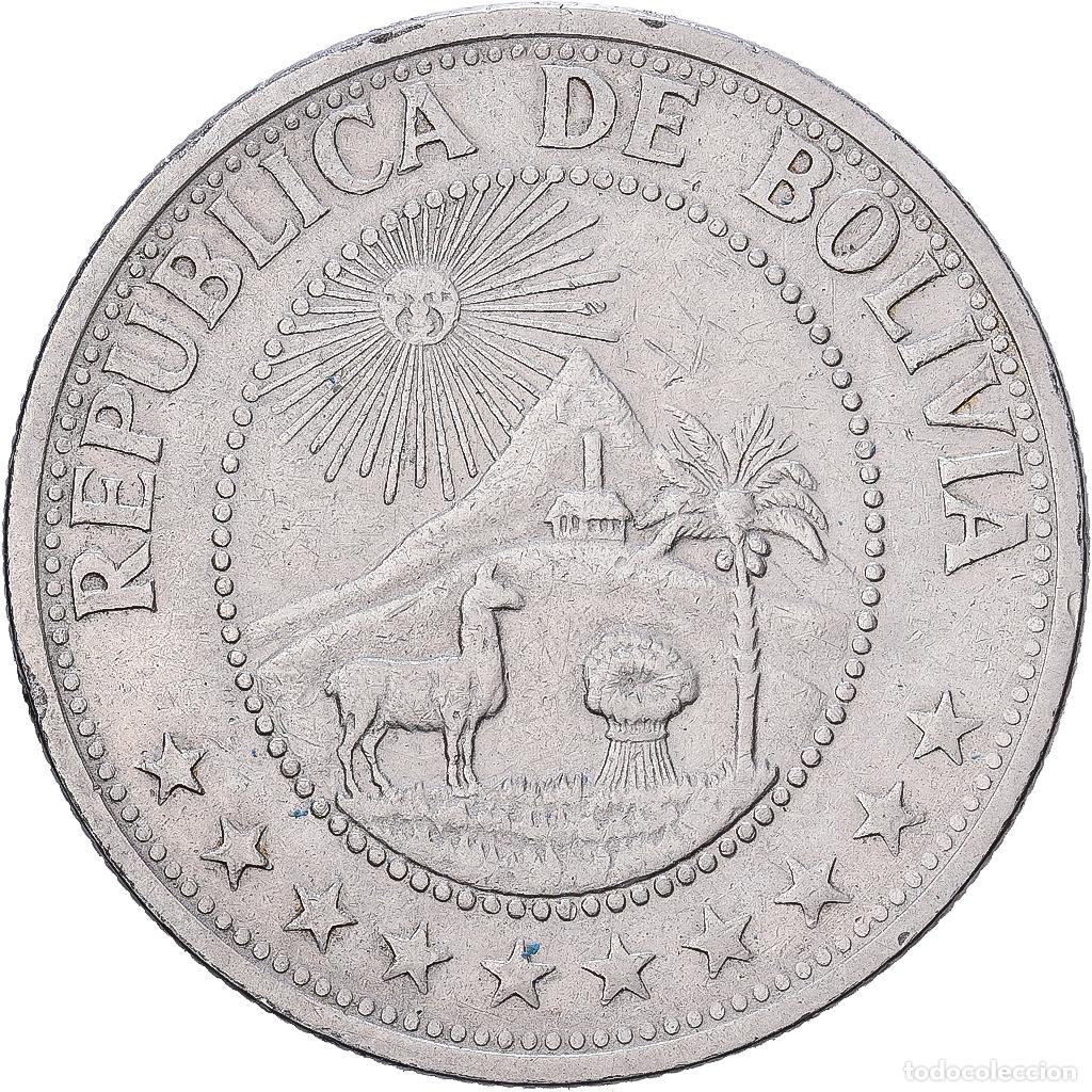 Monedas antiguas de Am&eacute;rica: [#1224671] Bolivia, Peso Boliviano, 1968, N&iacute;quel recubierto de acero, BC+, KM:192