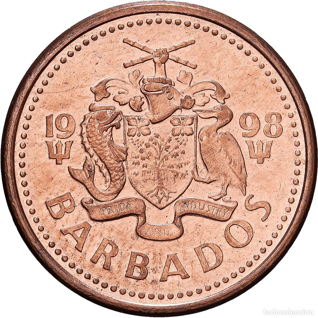 Monedas antiguas de Am&eacute;rica: [#1224680] Barbados, Cent, 1998, Royal Canadian Mint, Cobre chapado en cinc, EBC, KM:10a