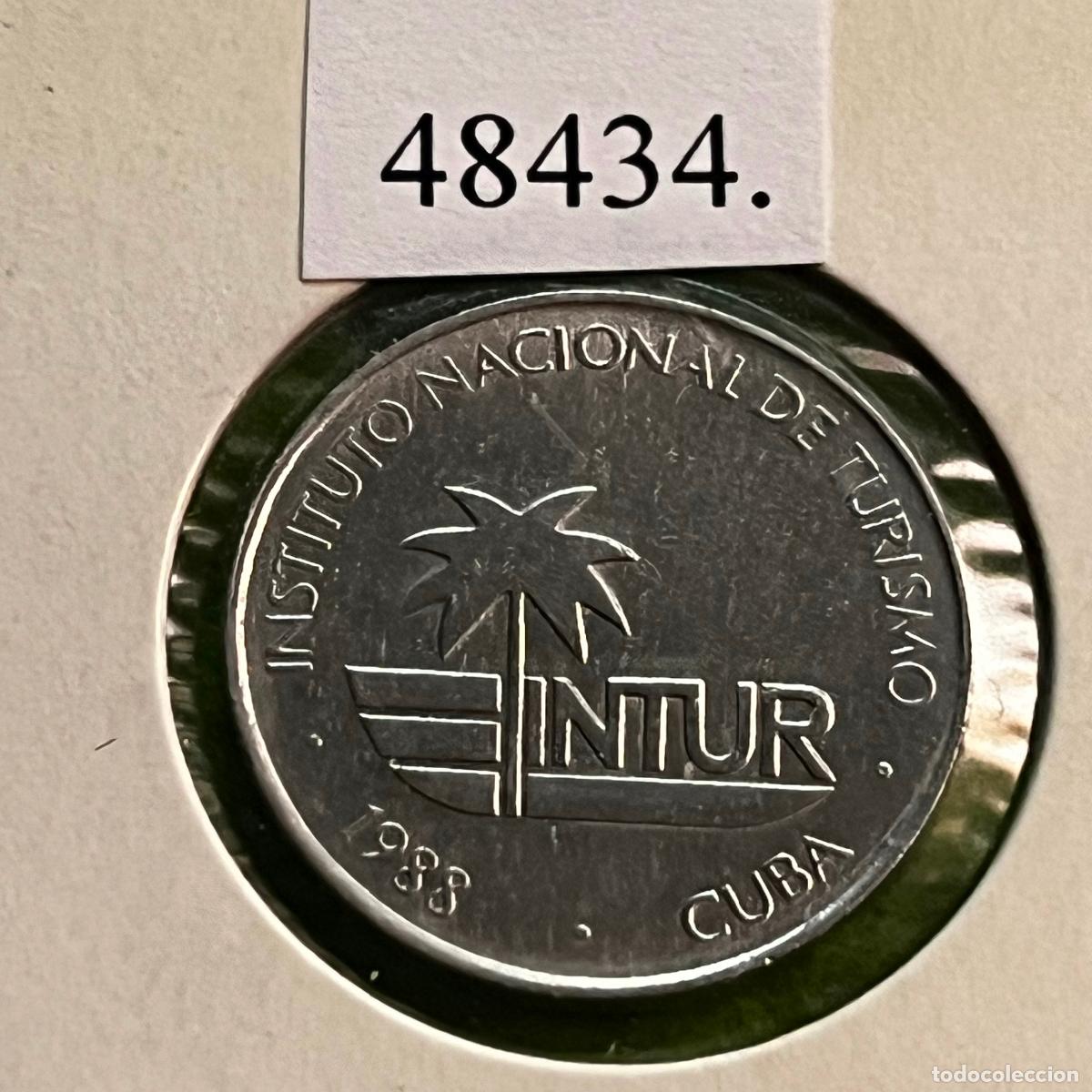 Monedas antiguas de Am&eacute;rica: Cuba 10 centavos 1988, c&eacute;ntimos, INTUR