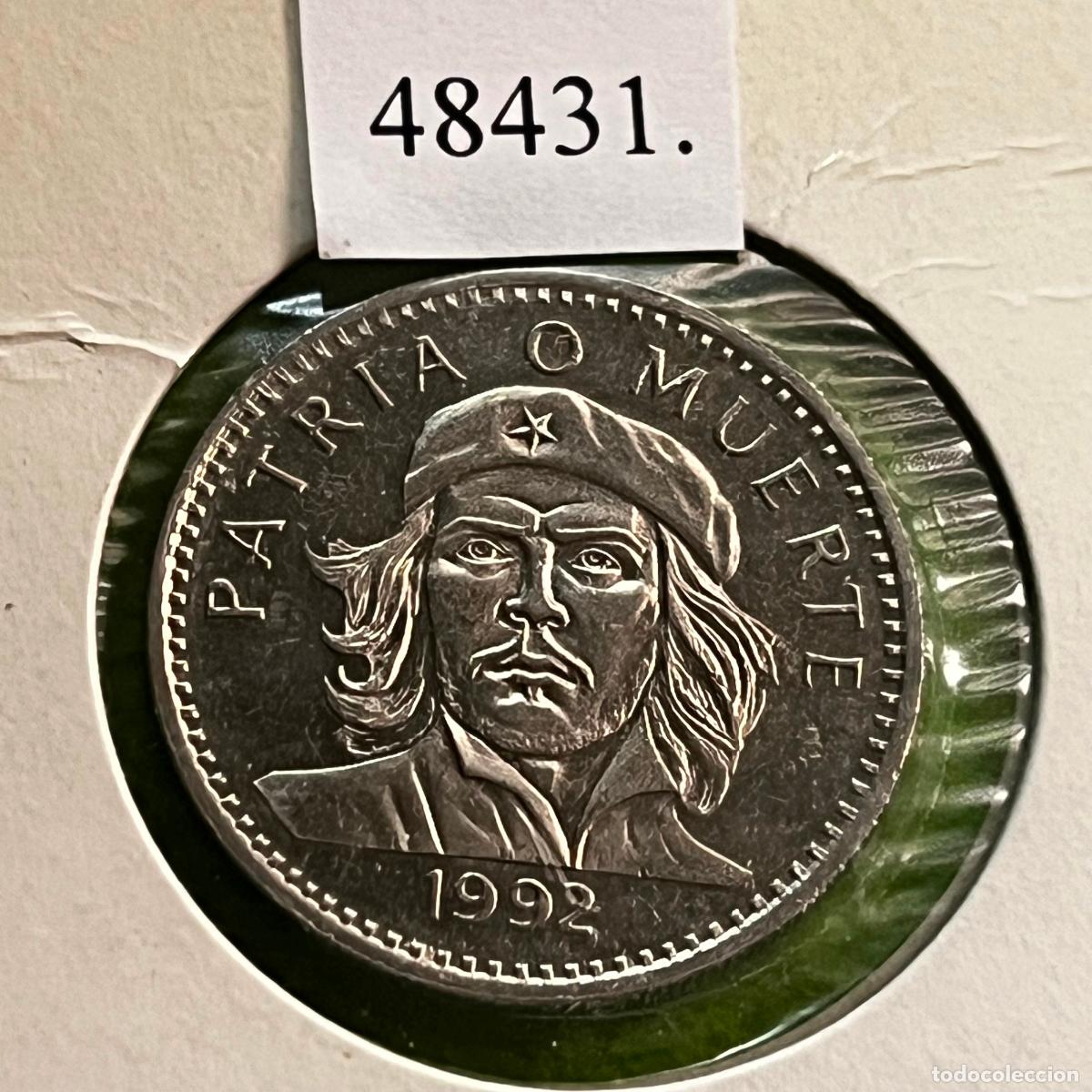 Monedas antiguas de Am&eacute;rica: Cuba 3 pesos 1992, Che Guevara