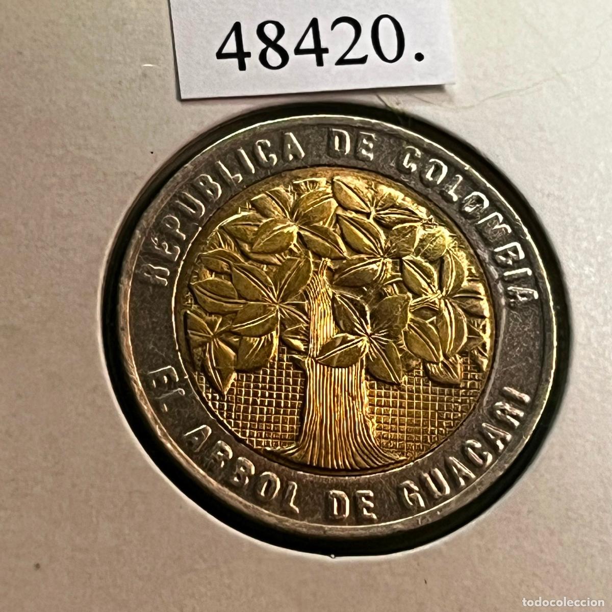 Monedas antiguas de Am&eacute;rica: Colombia 500 pesos 2008 bimet&aacute;lica, &Aacute;rbol de Guacar&iacute;