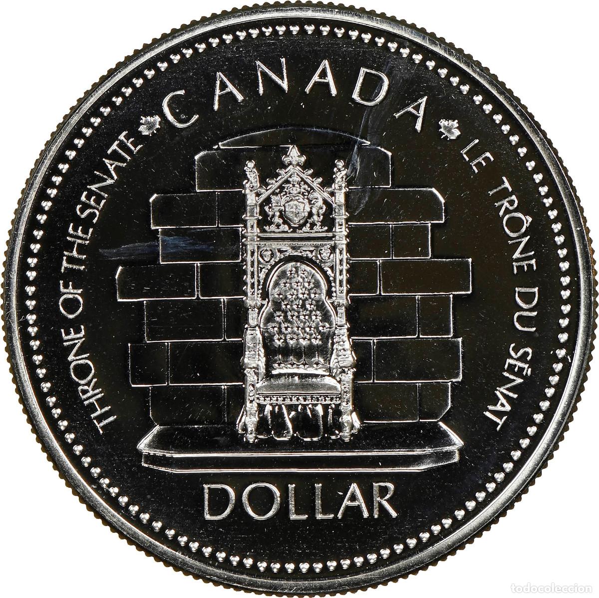 Monedas antiguas de Am&eacute;rica: CANADA 1 dolar plata 1977 - 25 aniversario Coronaci&oacute;n Reina Isabel II