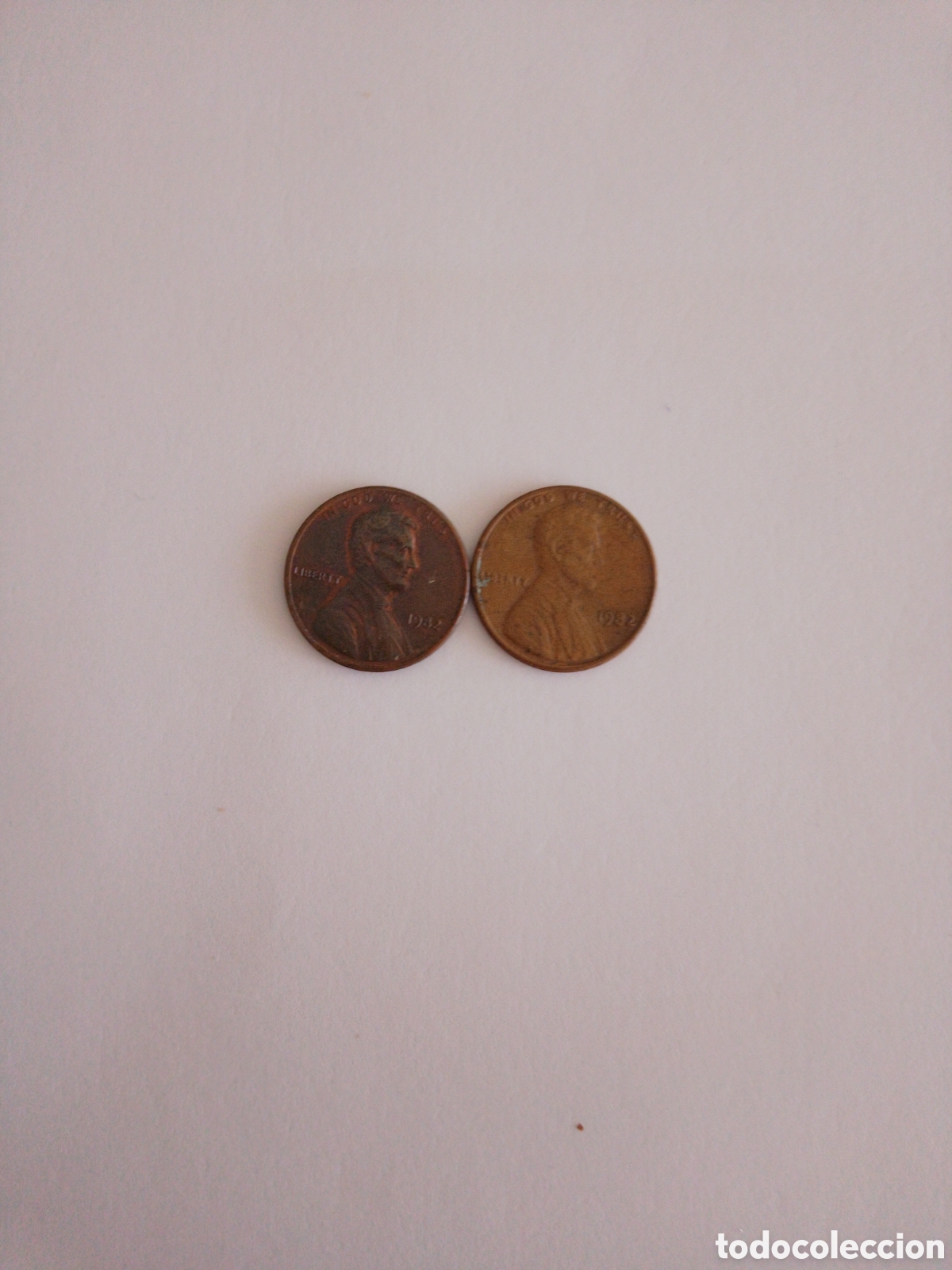 Monedas antiguas de Am&eacute;rica: 2 centavos USA Lincoln 1982 P
