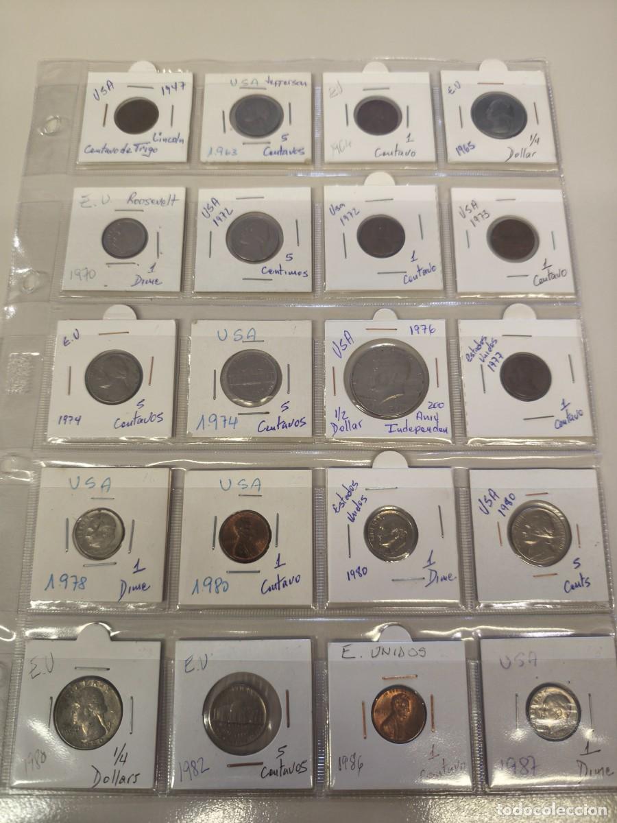 Monedas antiguas de Am&eacute;rica: Lote de monedas estados unidos