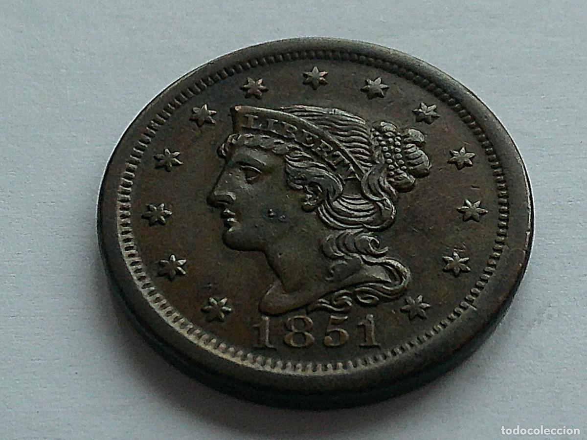Monedas antiguas de Am&eacute;rica: USA Liberty Head / Braided Hair 1 cent 1851 34ec29