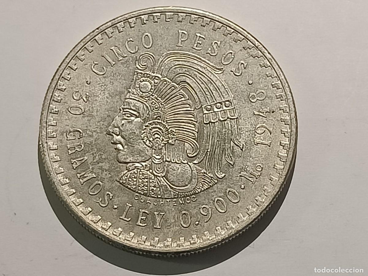 Monedas antiguas de Am&eacute;rica: Moneda de M&eacute;xico. 5 pesos 1948 (plata .900)
