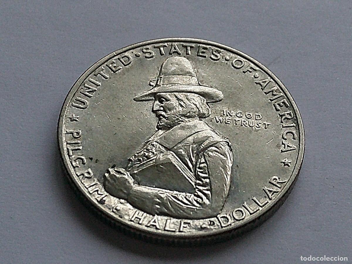 Monedas antiguas de Am&eacute;rica: USA Pilgrim Tercentenary 1920 silver 1/2 dollar 30ec29
