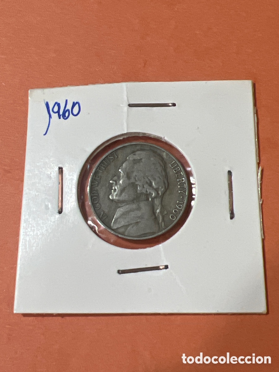 Monedas antiguas de Am&eacute;rica: L155/9. ESTADOS UNIDOS FIVE CENTS -CINCO CENTAVOS- A&Ntilde;O 1960